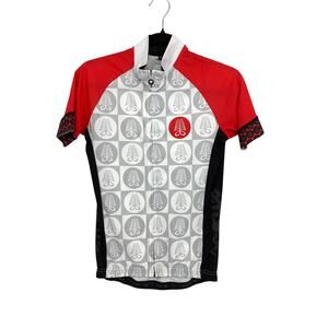 Smashfest Queen Cycling Jersey Women's Size Medium Black Red MCC Logo